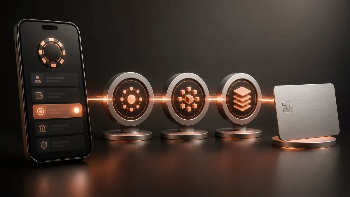 Abstract casino withdrawal path between an account and a payment destination